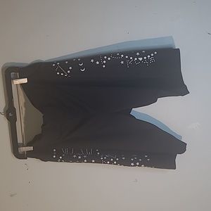 Black SHEIN Biker Short sz 4x cute galaxy design on both sides ECU